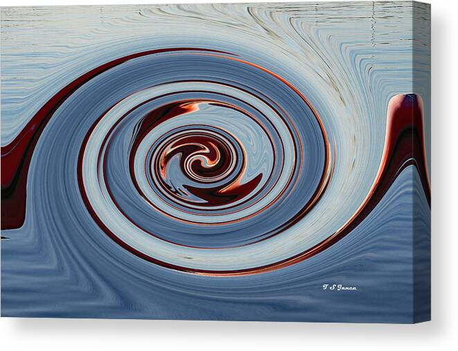 Whirlpool Abstract Canvas Print featuring the digital art Whirlpool Abstract by Tom Janca