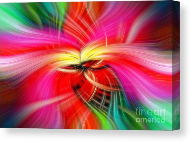 Abstract Canvas Print featuring the photograph Whirlwind of Colors by Sue Melvin