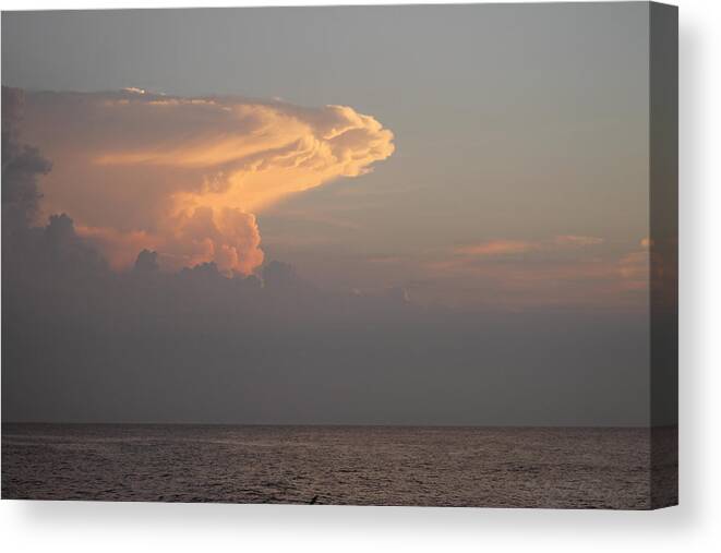 Clouds Canvas Print featuring the photograph White Pink Clouds by Robert Banach