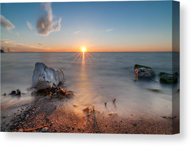 Beauty Canvas Print featuring the photograph White Rock by Marcus Karlsson Sall