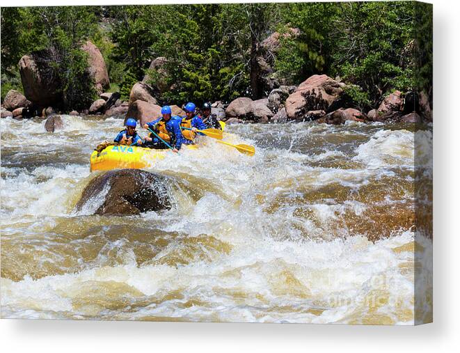Whitewater Canvas Print featuring the photograph Whitewater Rafting the Arkansas River by Steven Krull