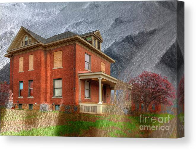 Hdr Canvas Print featuring the photograph Wichterich House by Larry Braun