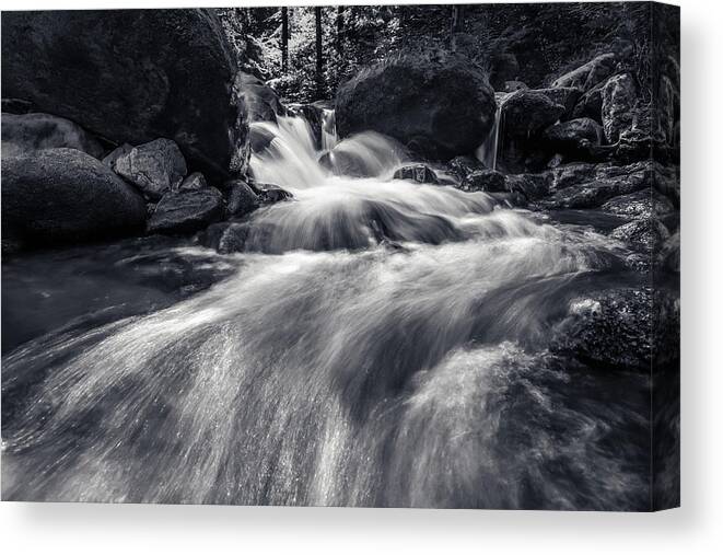 Nature Canvas Print featuring the photograph wild creek in Harz Mountains, Germany by Andreas Levi