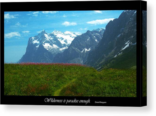 Switzerland Canvas Print featuring the photograph Wilderness Is by Jessica T Peterson