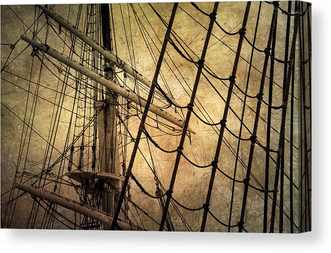 Windjammer Canvas Print featuring the photograph Windjammer Rigging by Fred LeBlanc