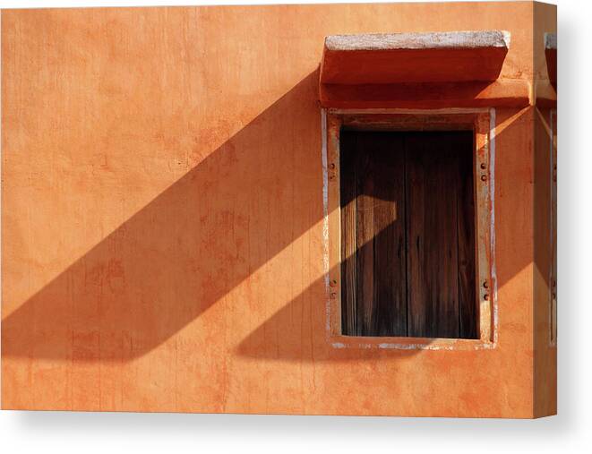 Minimal Canvas Print featuring the photograph Window with Long Shadow by Prakash Ghai