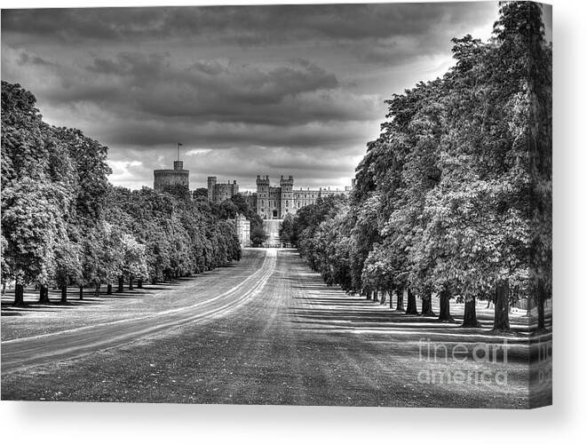Windsor Castle Canvas Print featuring the photograph Windsor Castle InfraRed by Andy Myatt