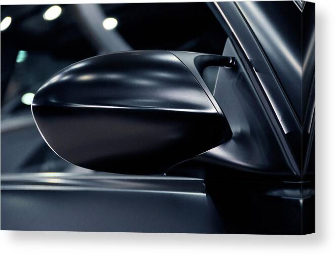 Car Canvas Print featuring the photograph Wing mirror of a sports car by Dutourdumonde Photography