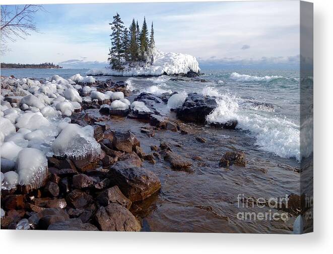 Ice Canvas Print featuring the photograph Winter Delight by Sandra Updyke