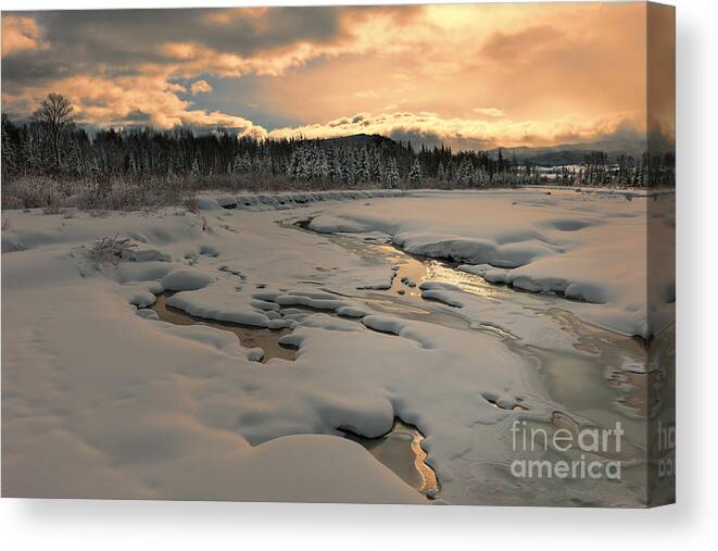 Grand Teton Canvas Print featuring the photograph Winter Glory in Grand Teton National Park by Sandra Bronstein