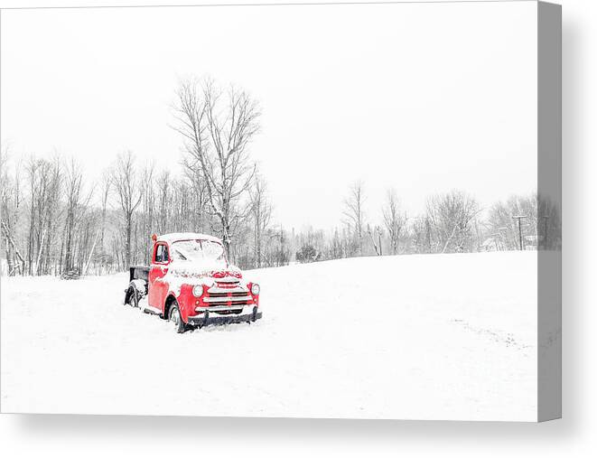 Snow Canvas Print featuring the photograph Winter On the Farm Etna New Hampshire by Edward Fielding