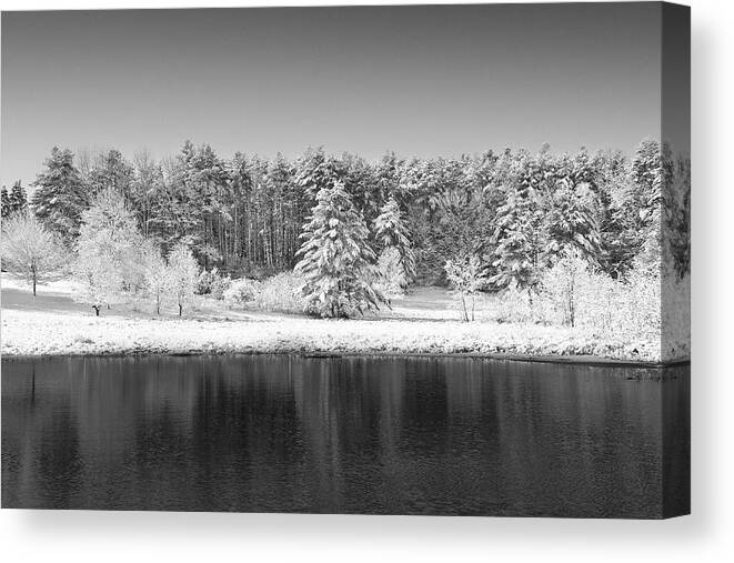Winter Canvas Print featuring the photograph Winter Scene 2 by Edward Myers
