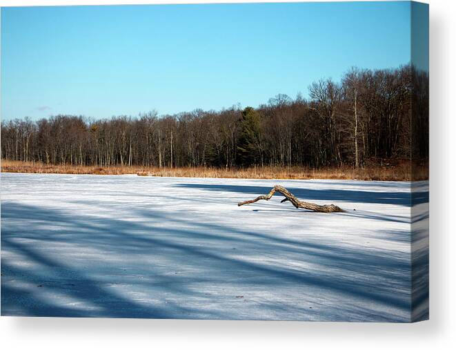 Landscape Canvas Print featuring the photograph Winter Shadows by Jeff Severson