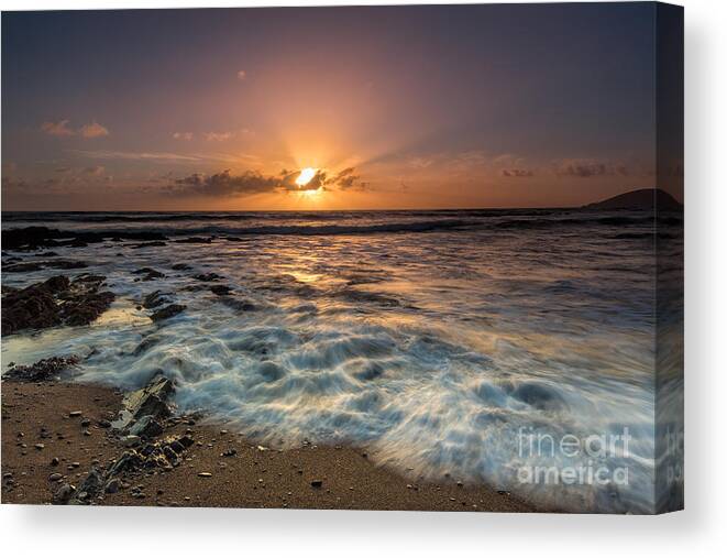 Sunset Canvas Print featuring the photograph Winter Sunset by Mimi Ditchie