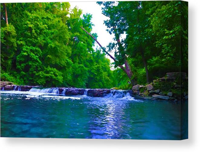Philadelphia Canvas Print featuring the photograph Wissahickon Waterfall by Bill Cannon