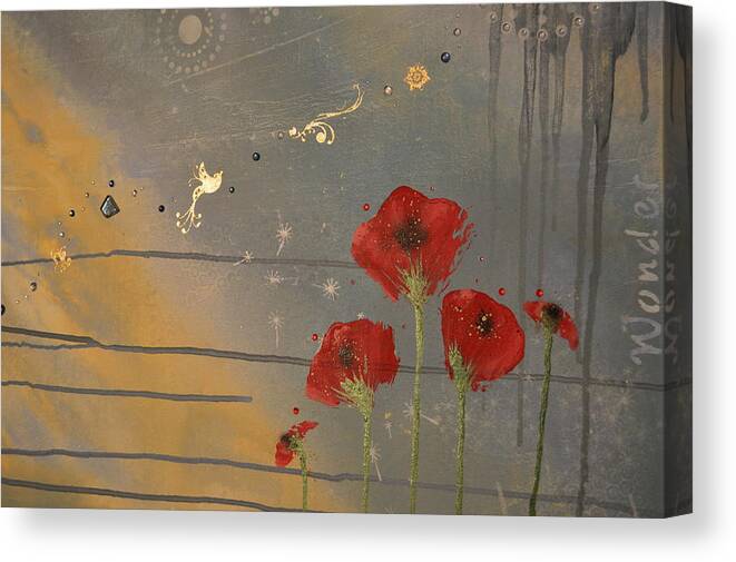  Canvas Print featuring the painting Wonder by MiMi Stirn