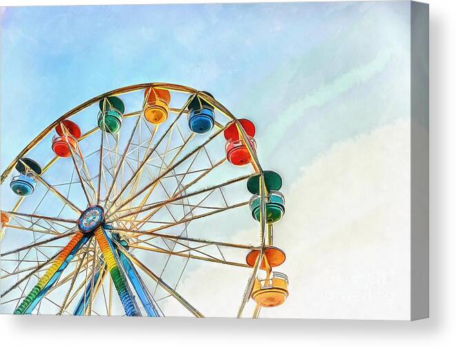 Wonder Canvas Print featuring the painting Wonder Wheel by Edward Fielding