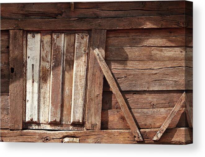Address Canvas Print featuring the photograph Wood window by Natura Argazkitan