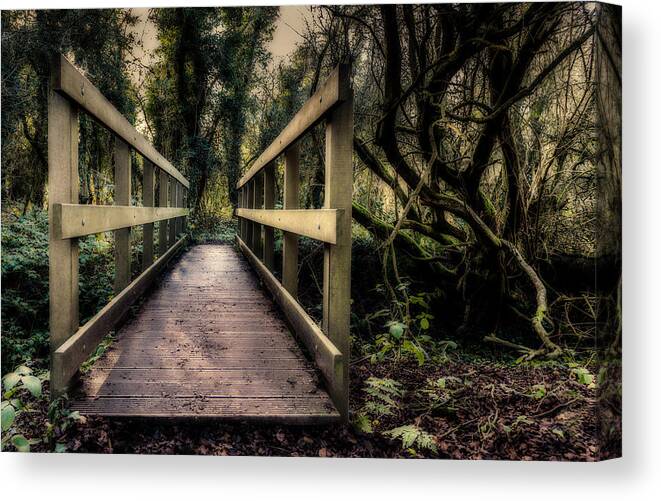 Dimminsdale Canvas Print featuring the photograph Wooden Bridge by Nick Bywater