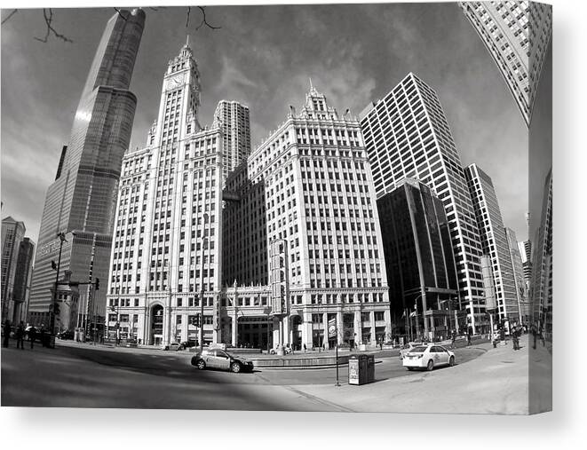 Chicago Canvas Print featuring the photograph Wrigley Building - Chicago by Jackson Pearson