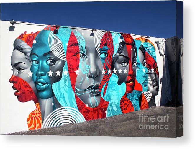 Miami Canvas Print featuring the photograph Miami Wynwood Mural 01 by Carlos Diaz