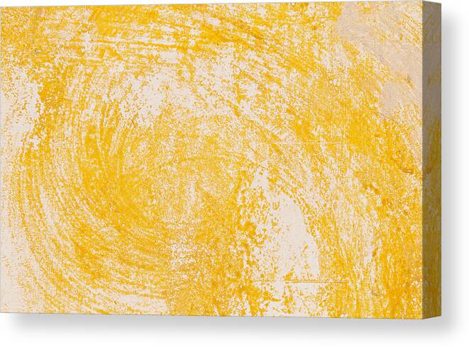 Abstract Canvas Print featuring the photograph Yellow textured wall background by Michalakis Ppalis