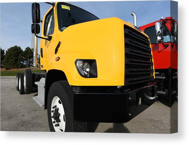 Trucks Canvas Print featuring the photograph YellowTruck by Sergei Dratchev