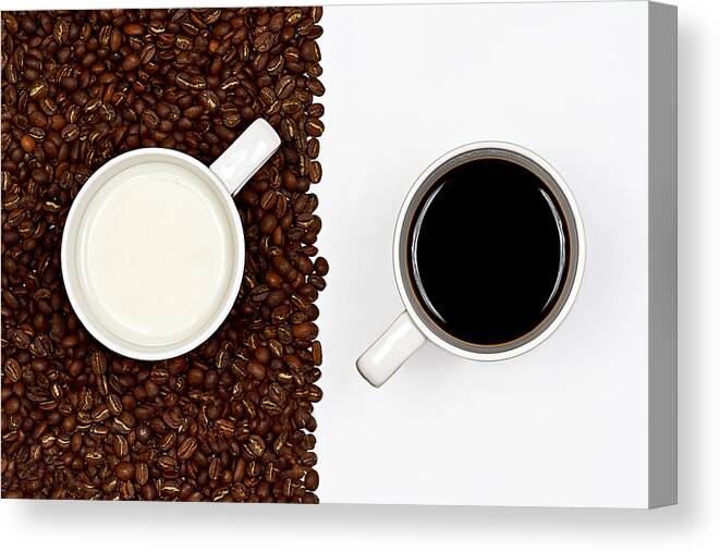 Coffee Canvas Print featuring the photograph Yin / Yang by Gert Lavsen