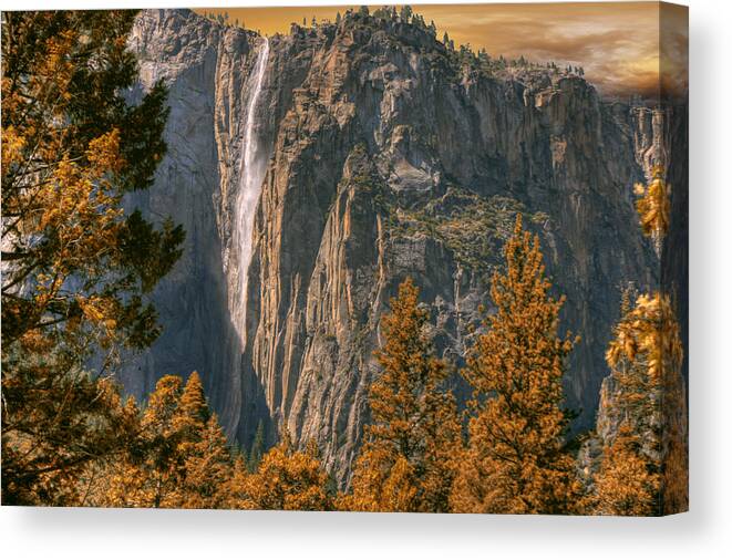 Landscape Canvas Print featuring the photograph Yosemite in Fall by Michael Cleere