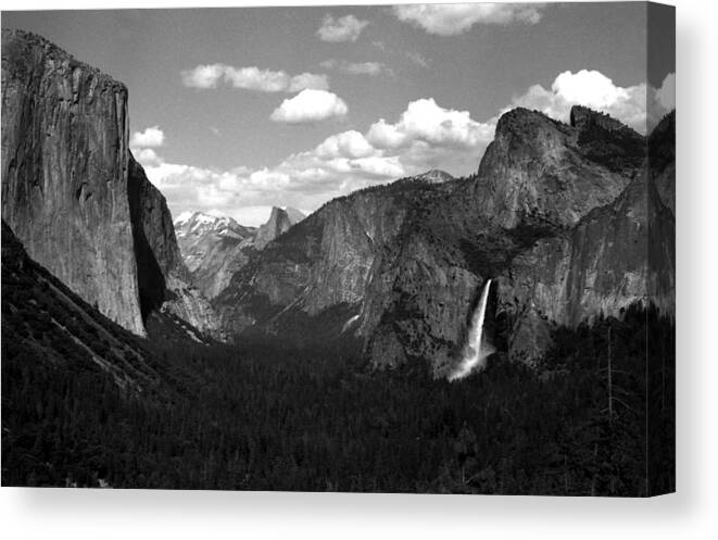 Bridailveil Fall Canvas Print featuring the photograph Yosemite National Park by Emanuel Tanjala