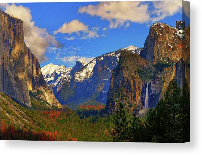 Yosemite Canvas Print featuring the photograph Yosemite Valley Tunnel View by Greg Norrell