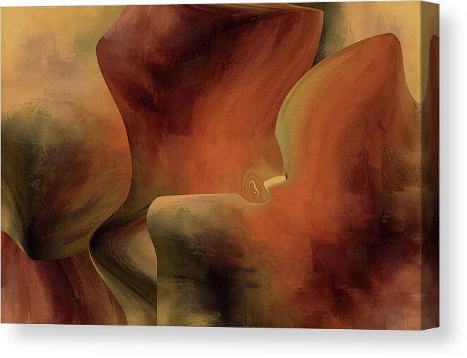 Abstract Canvas Print featuring the painting Zen by Theresa Campbell