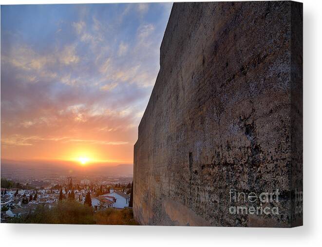 Fort Canvas Print featuring the photograph Ziri fort in Granada by Guido Montanes Castillo