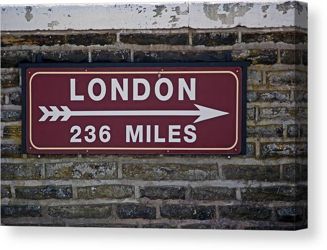 Settle Canvas Print featuring the photograph 06/06/14 SETTLE. Station View. Destination Board. by Lachlan Main