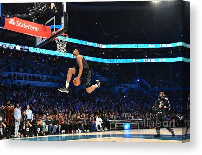 Nba Pro Basketball Canvas Print featuring the photograph 2019 At&t Slam Dunk by Jesse D. Garrabrant