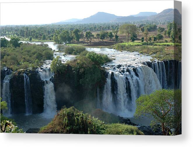 Blue Nile Canvas Print featuring the photograph Blue Nile Falls, Ethiopia #1 by Christophe cerisier