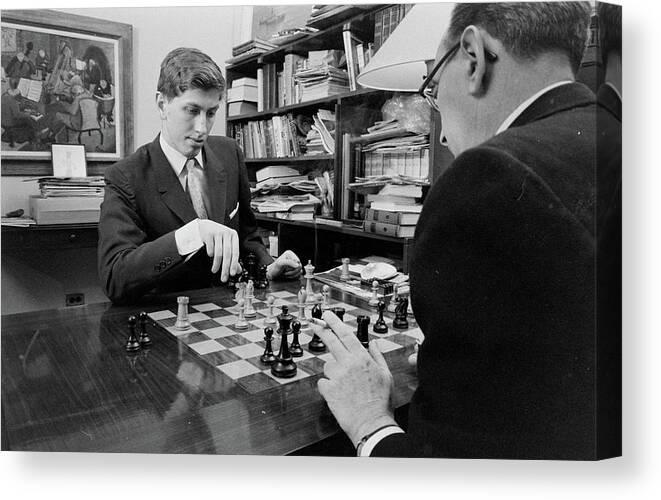 Human Interest Canvas Print featuring the photograph Bobby Fischer #1 by Carl Mydans