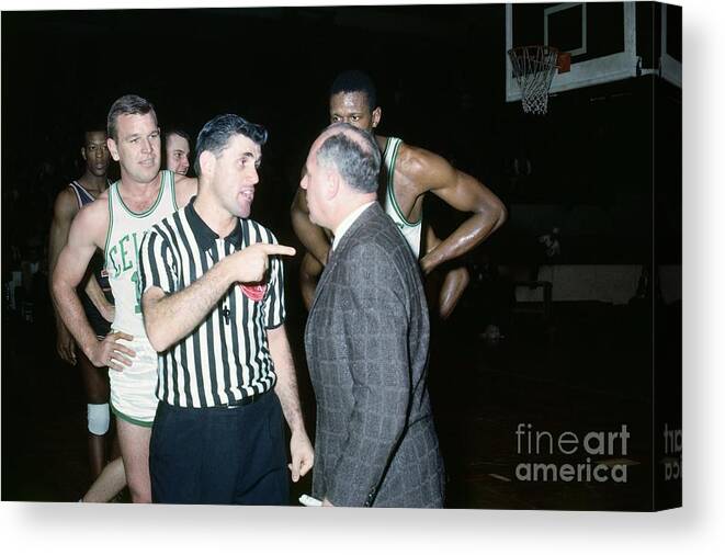 Nba Pro Basketball Canvas Print featuring the photograph Boston Celtics Red Auerbach by Dick Raphael