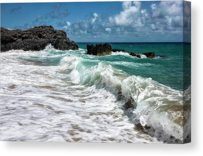Photography Canvas Print featuring the photograph Breaking Waves #1 by Danny Head
