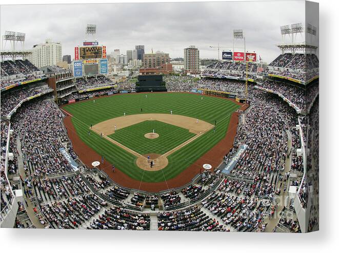 Scenics Canvas Print featuring the photograph Chicago Cubs V San Diego Padres by Donald Miralle