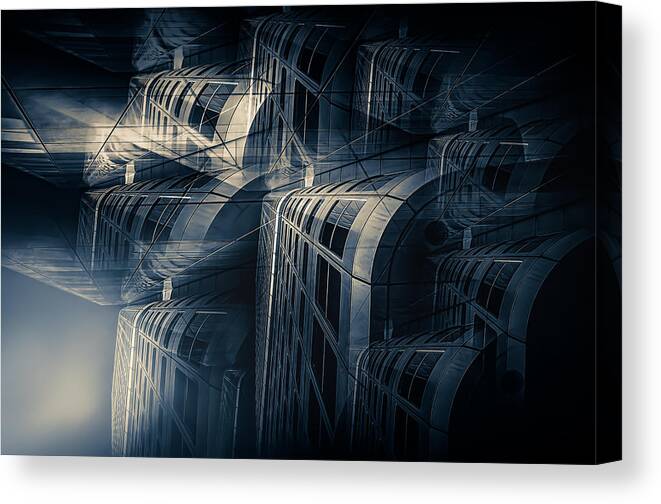 Architecture Canvas Print featuring the photograph Cold Architecture #1 by Stefan Kierek