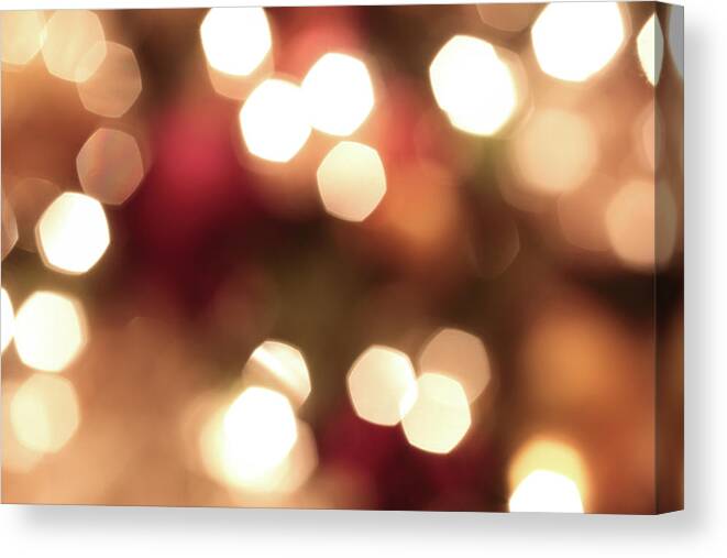 Holiday Canvas Print featuring the photograph Defocused Lights #1 by Blackred