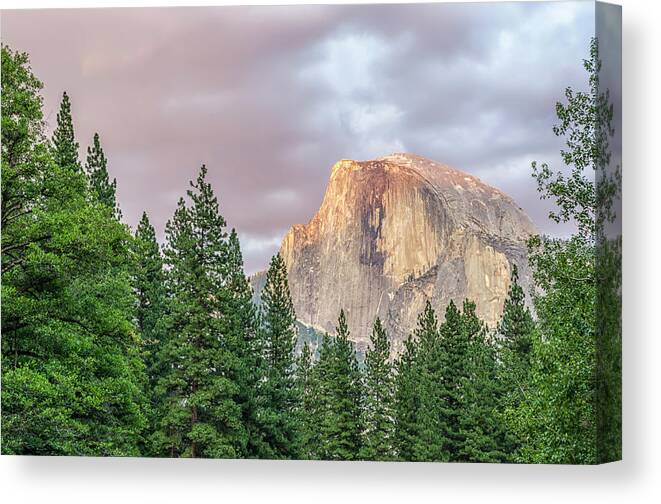 Half Dome After Sunset Canvas Print featuring the photograph Half Dome After Sunset #1 by Joseph S Giacalone