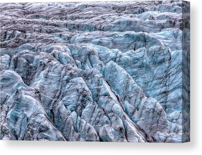 Drone Canvas Print featuring the photograph Iceland Glacier by David Letts