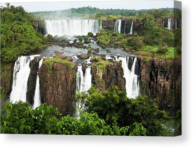 Scenics Canvas Print featuring the photograph Iguazu Falls, Argentina, Brazil #1 by Original Photography