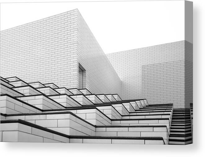 Abstract Canvas Print featuring the photograph Lego House by Inge Schuster