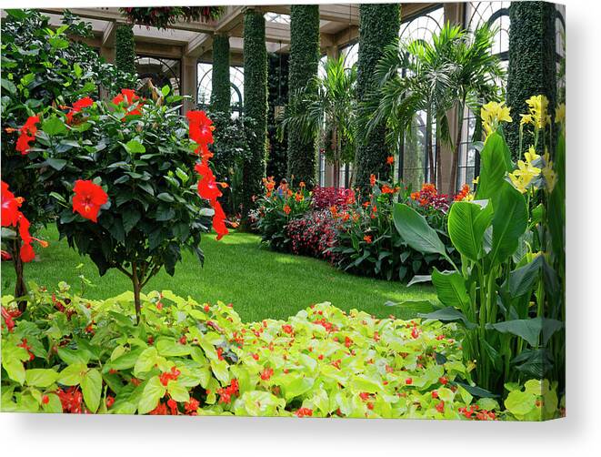 Orangery Canvas Print featuring the photograph Longwood Orangery #4 by Sally Weigand