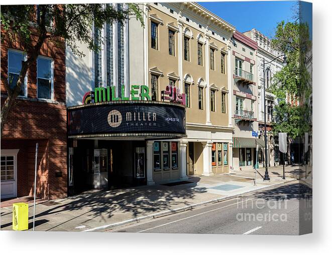 Miller Theater Augusta Ga Georgia Canvas Print featuring the photograph Miller Theater Augusta GA #1 by Sanjeev Singhal