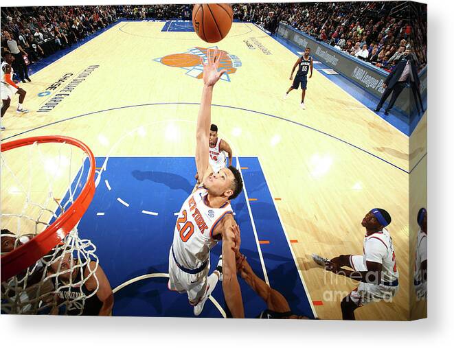 Kevin Knox Canvas Print featuring the photograph New Orleans Pelicans V New York Knicks by Nathaniel S. Butler