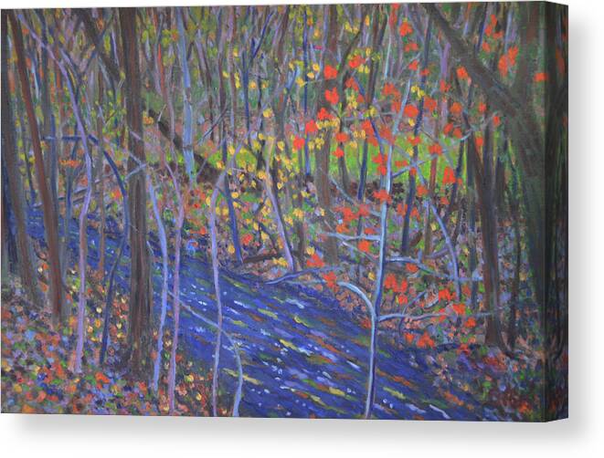 New Paltz Canvas Print featuring the painting New Paltz Stream by Beth Riso
